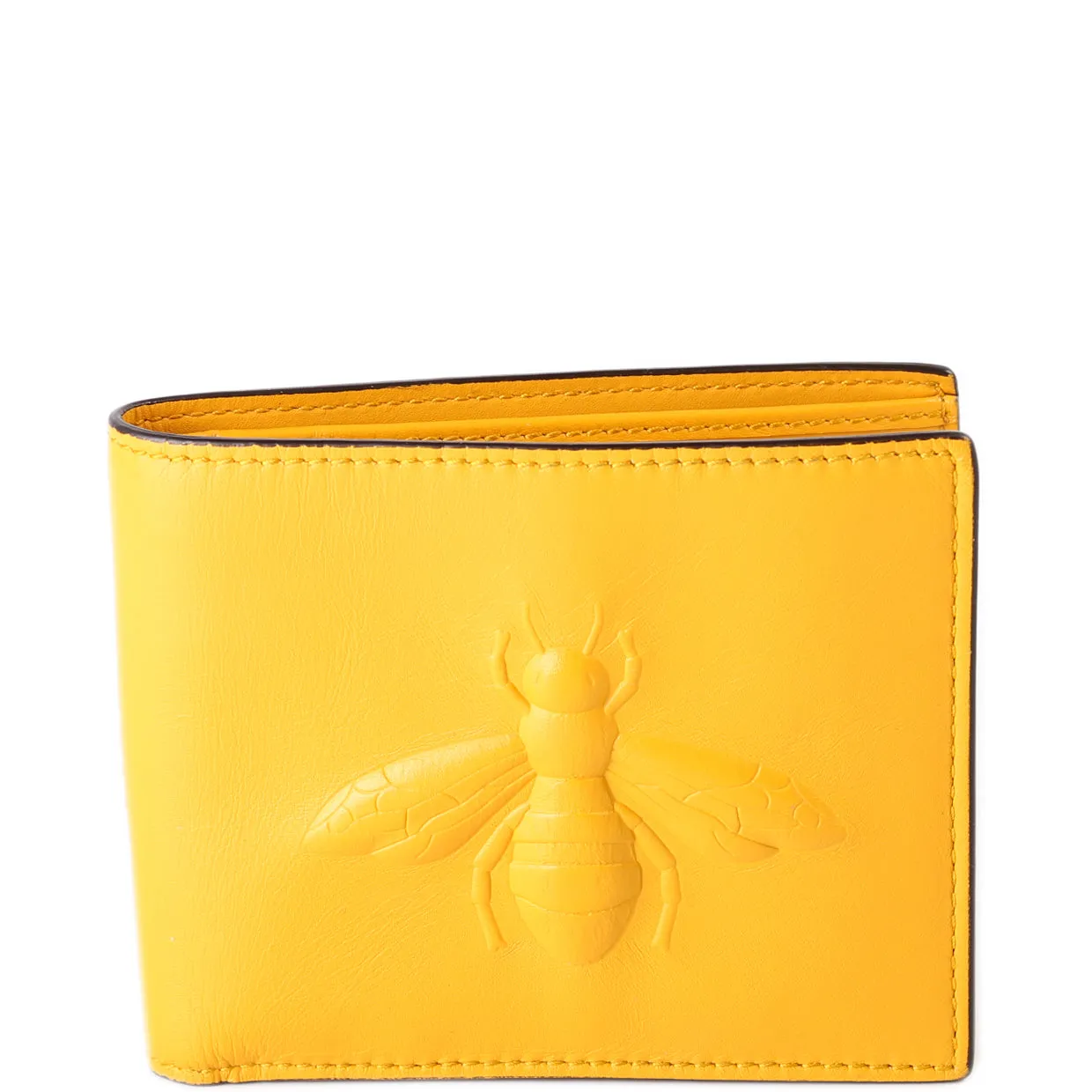 451179 Leather Bee Bifold Yellow