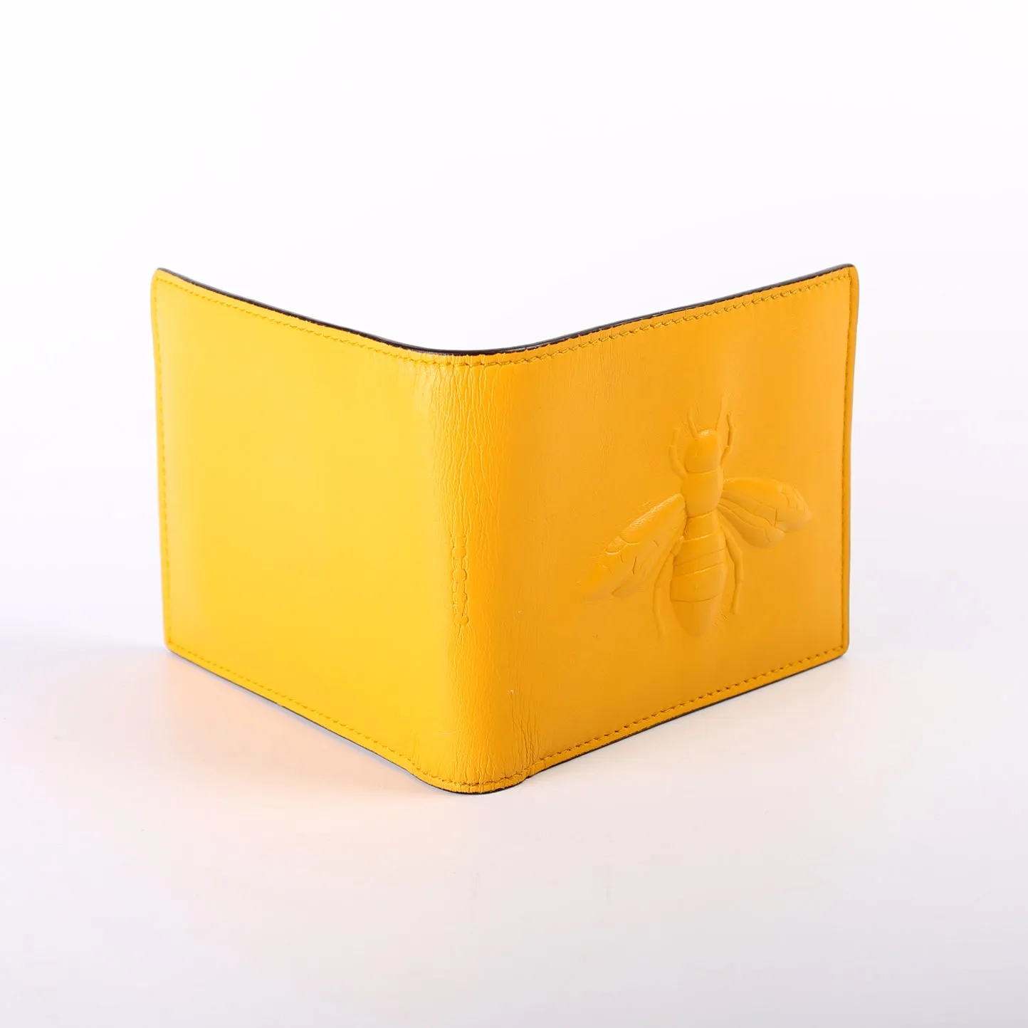 451179 Leather Bee Bifold Yellow