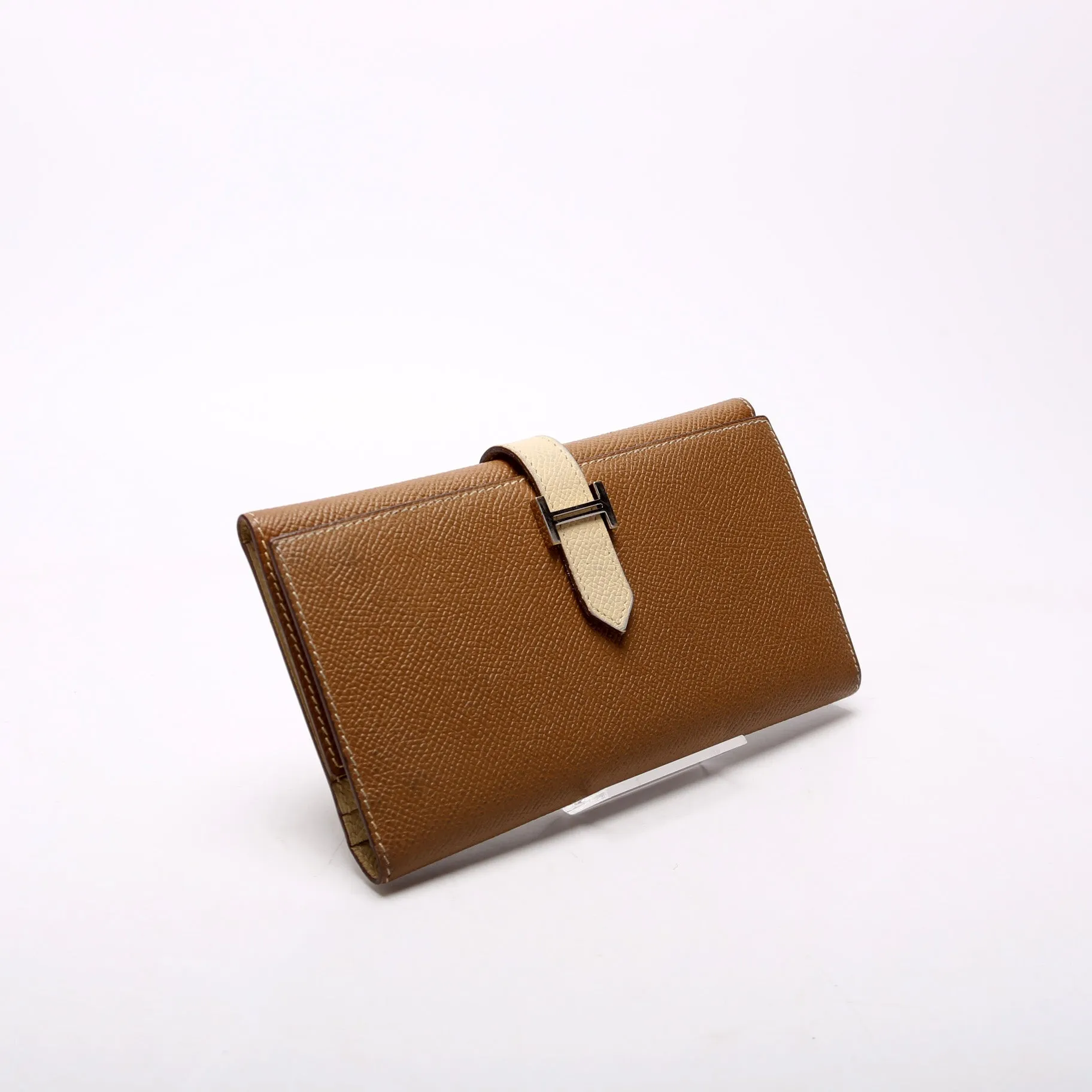 Bearn Trifold Wallet Epsom Leather Brown