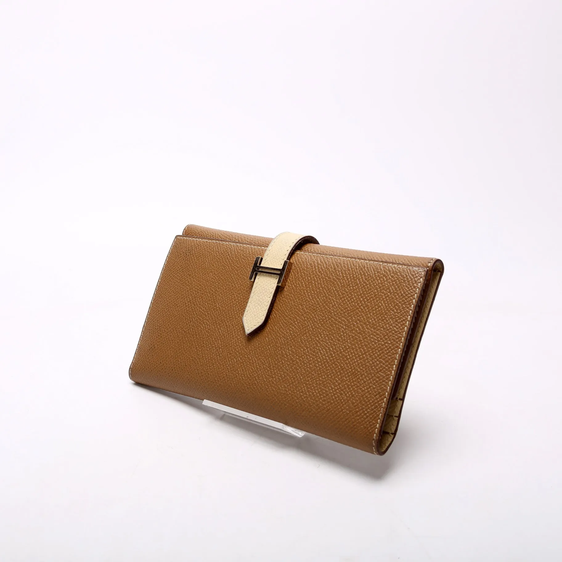 Bearn Trifold Wallet Epsom Leather Brown
