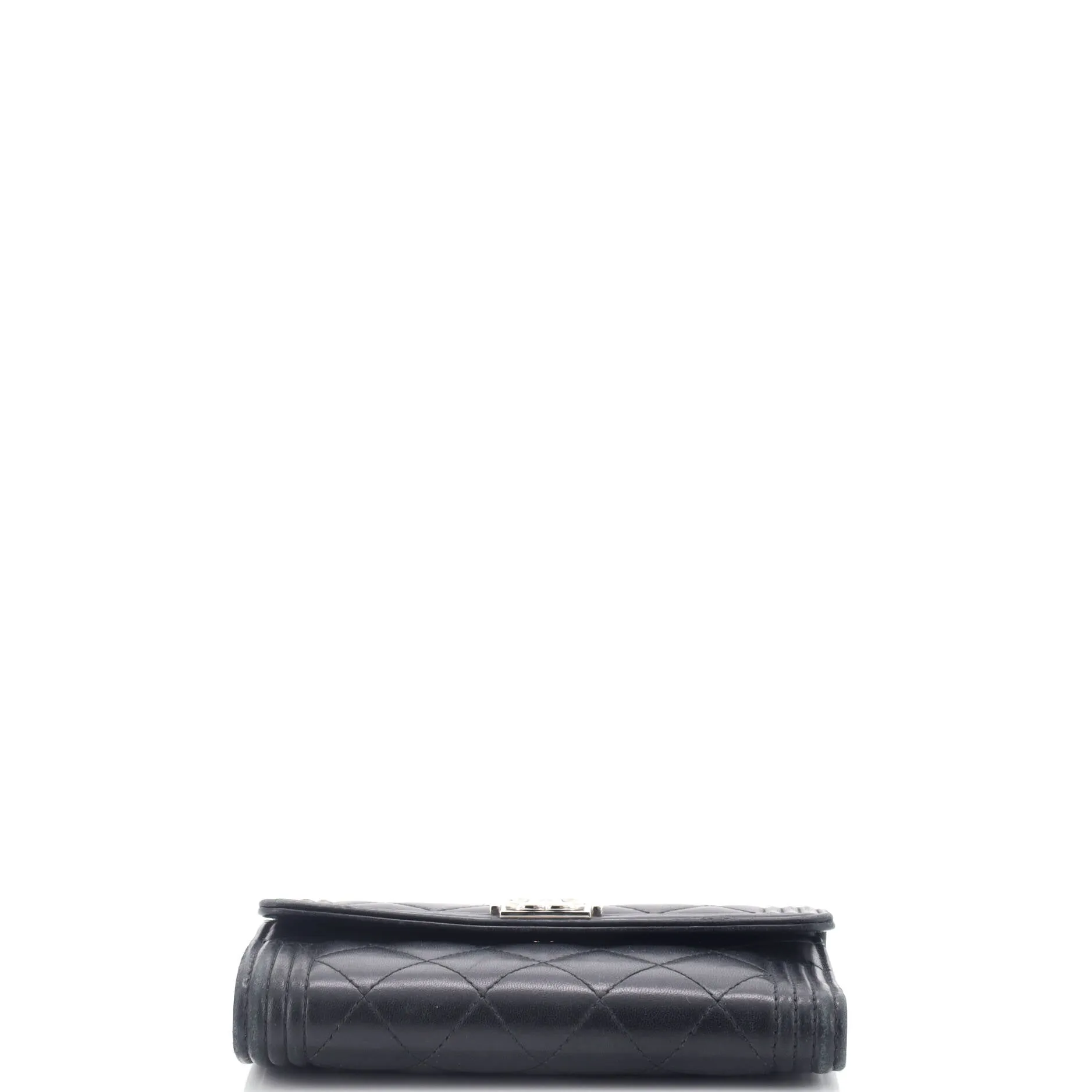 Boy Trifold Flap Wallet Quilted Lambskin Medium