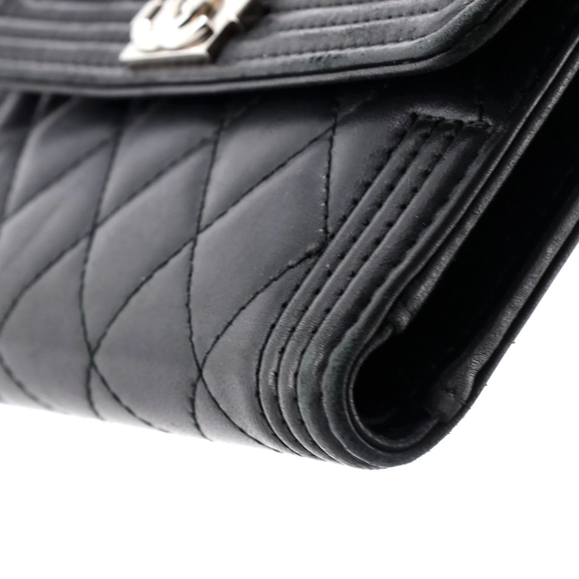 Boy Trifold Flap Wallet Quilted Lambskin Medium