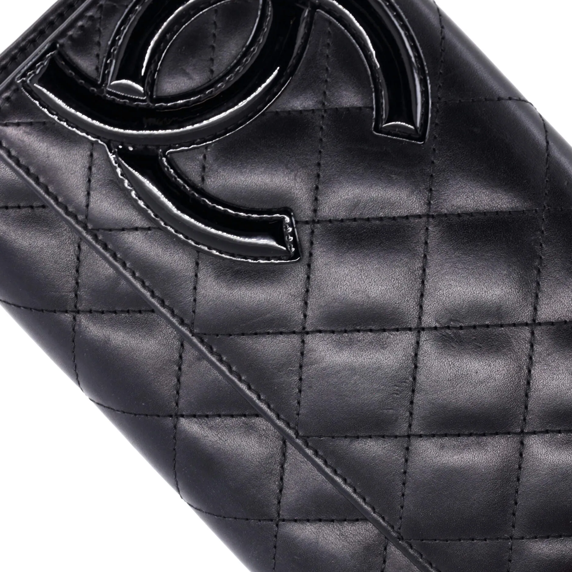 Cambon Trifold Wallet Quilted Lambskin Long