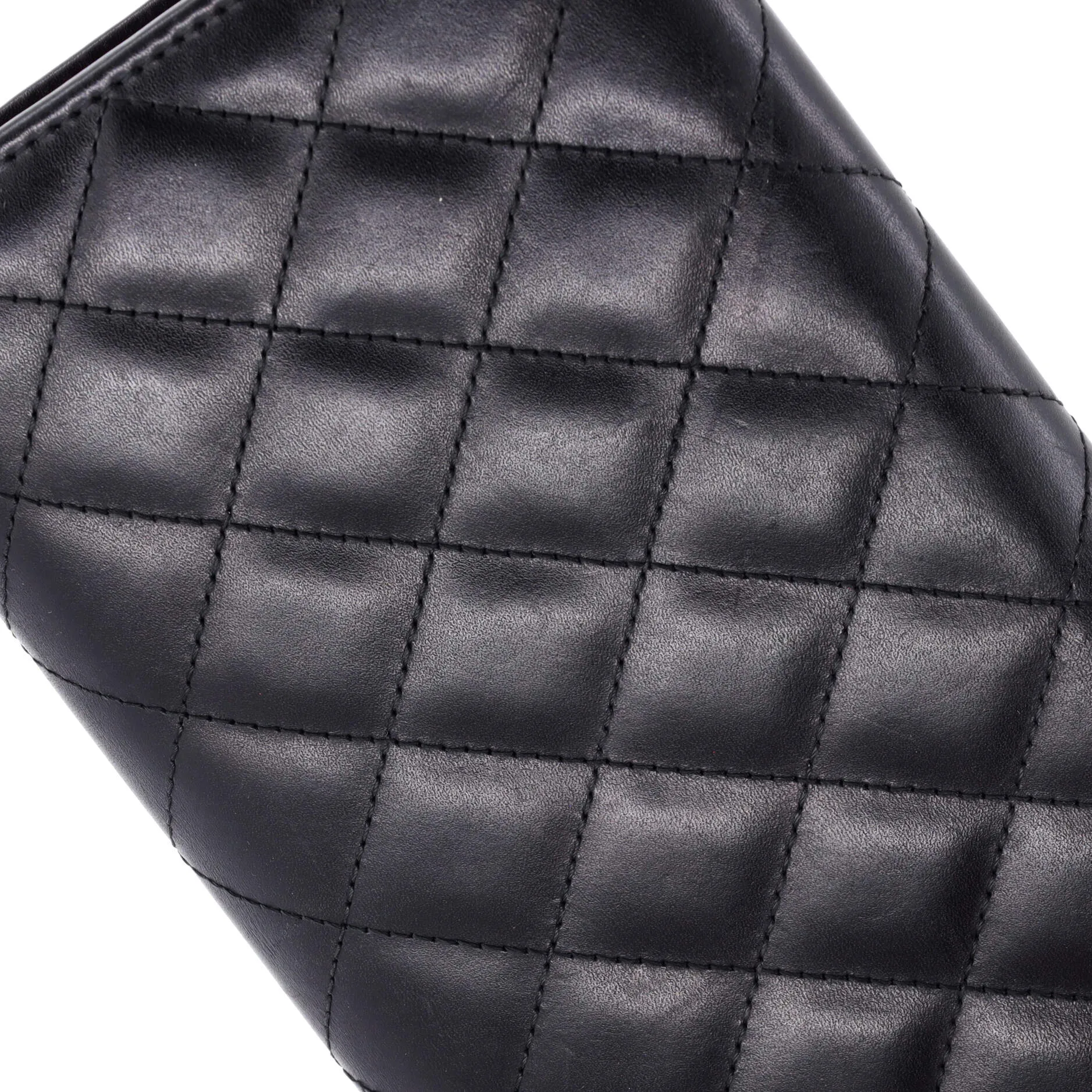 Cambon Trifold Wallet Quilted Lambskin Long