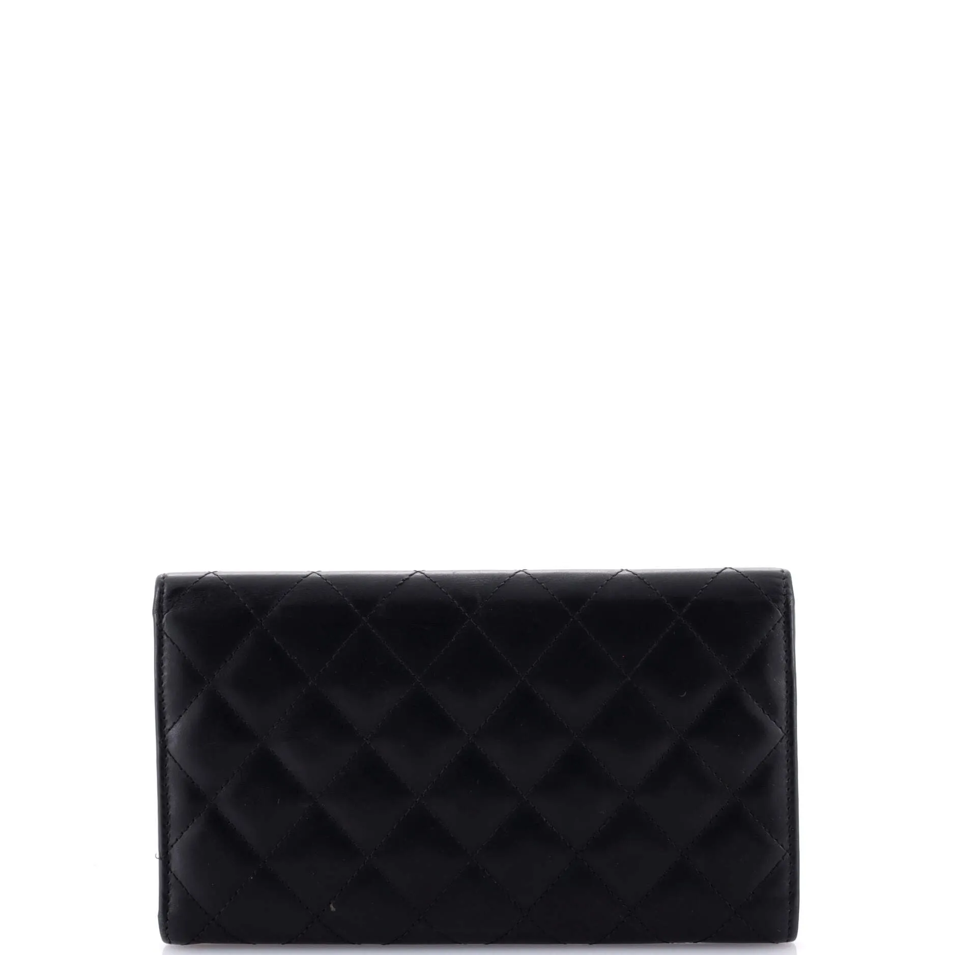 Cambon Trifold Wallet Quilted Lambskin Long