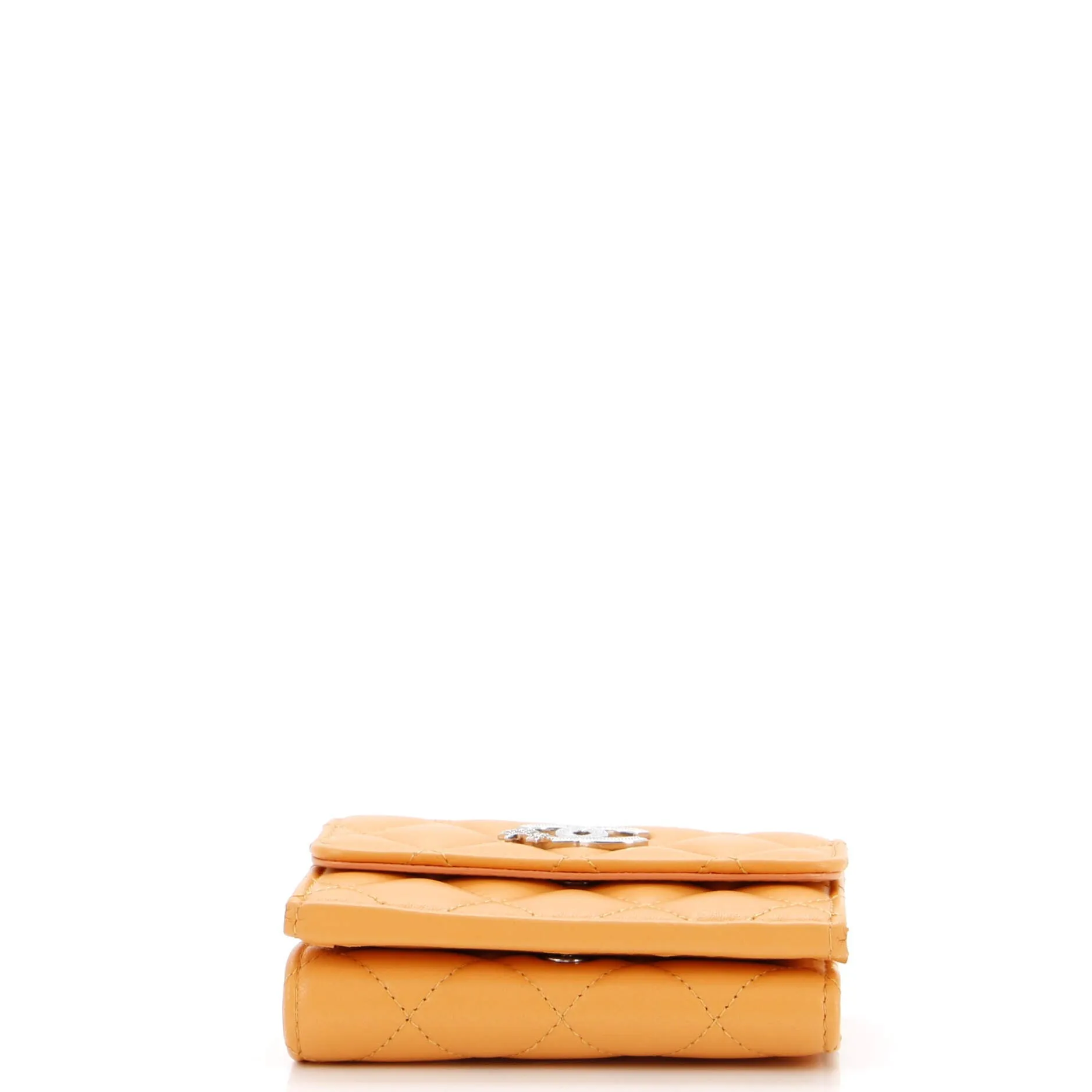 CC Stars Trifold Flap Wallet Quilted Lambskin Small