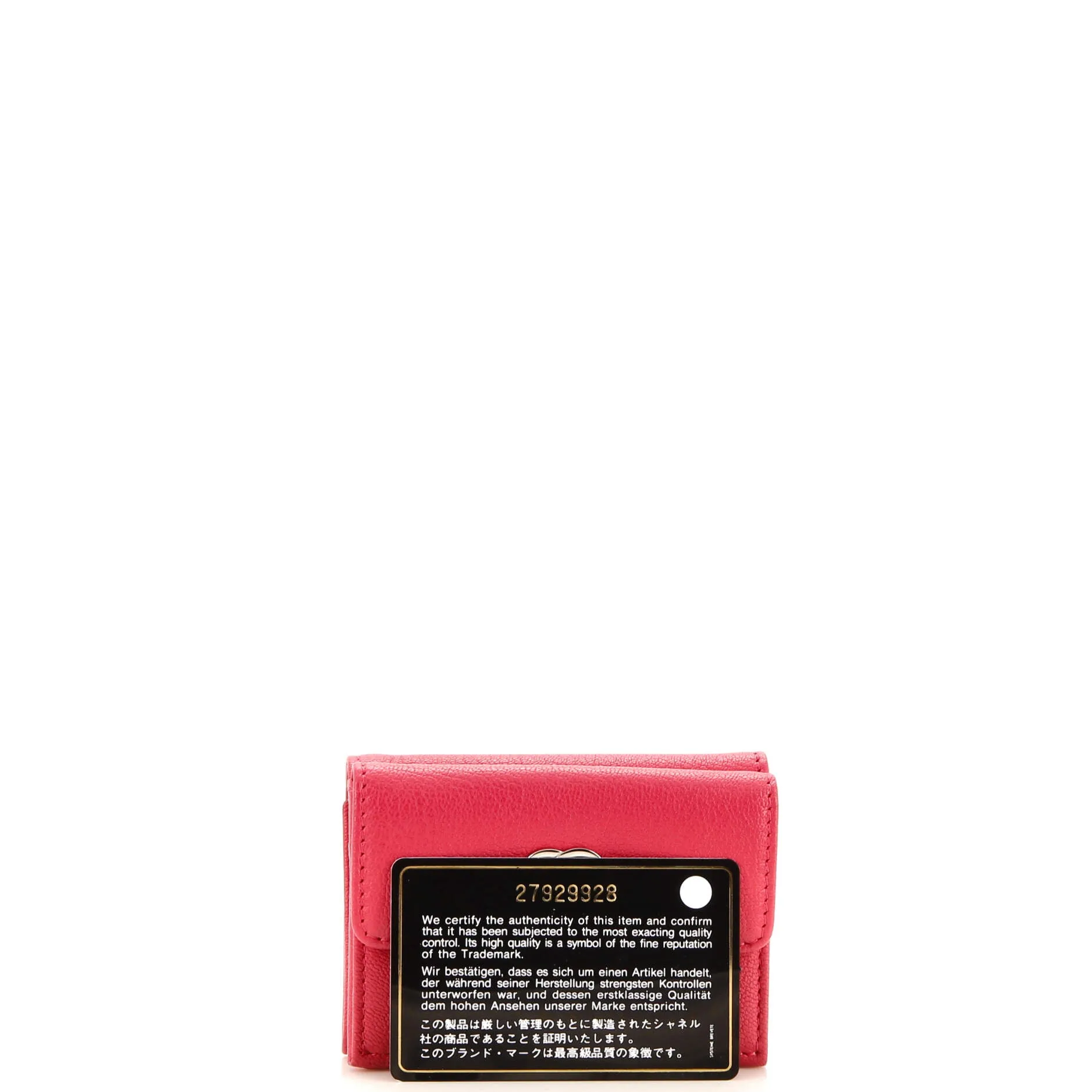 CC Trifold Flap Wallet Goatskin Small