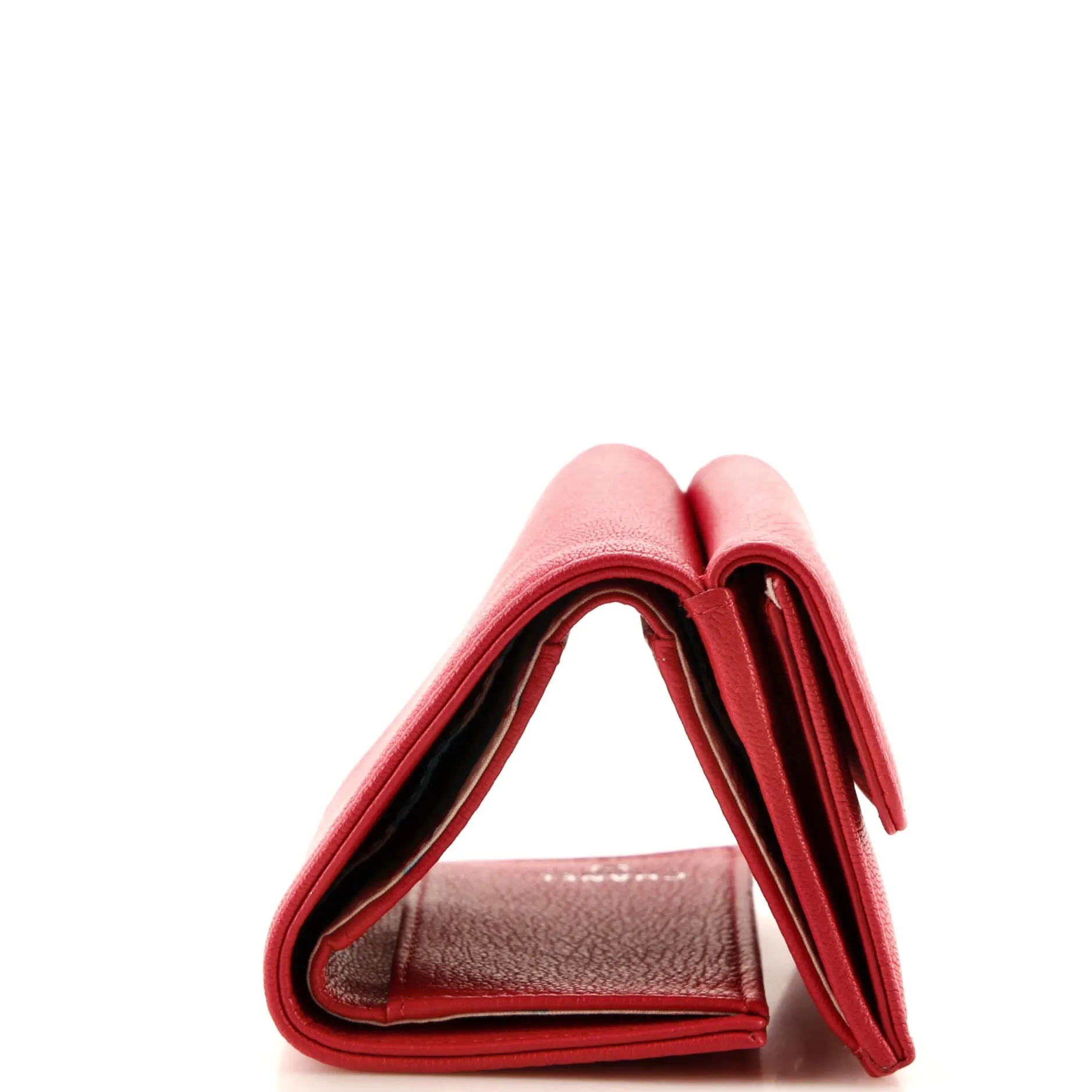 CC Trifold Flap Wallet Goatskin Small