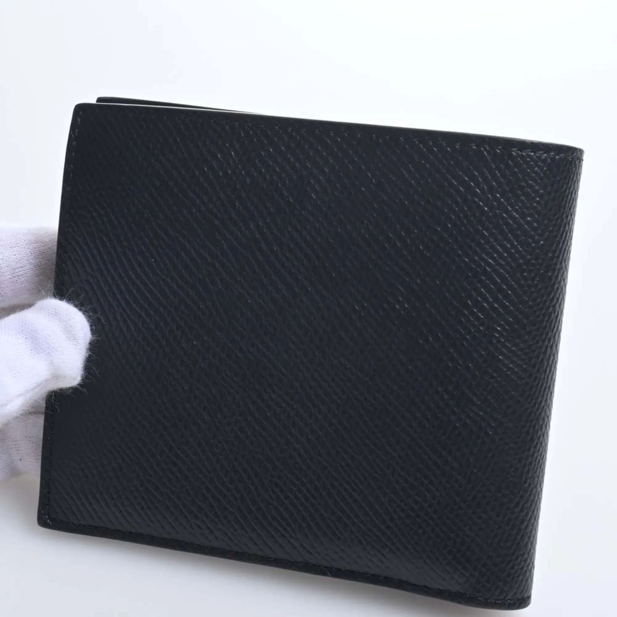 Celine Leather Bifold Wallet Black Men's