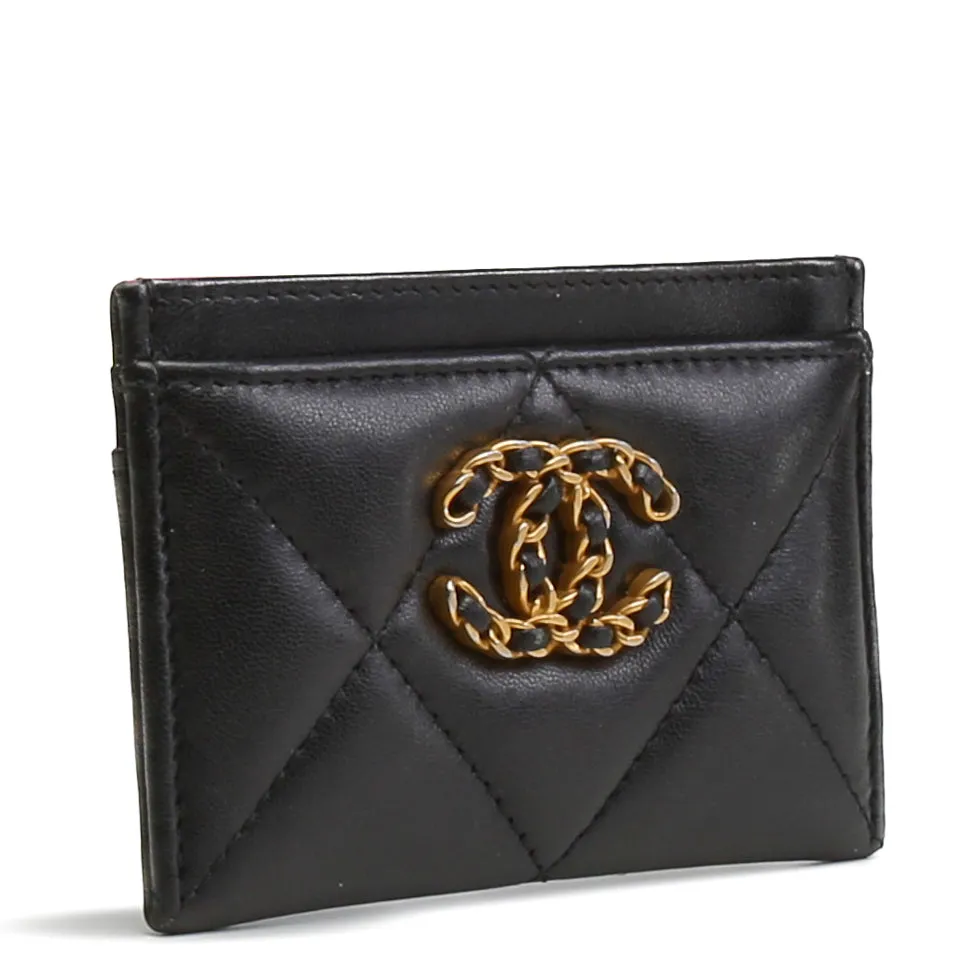CHANEL 19 Card Case - Black