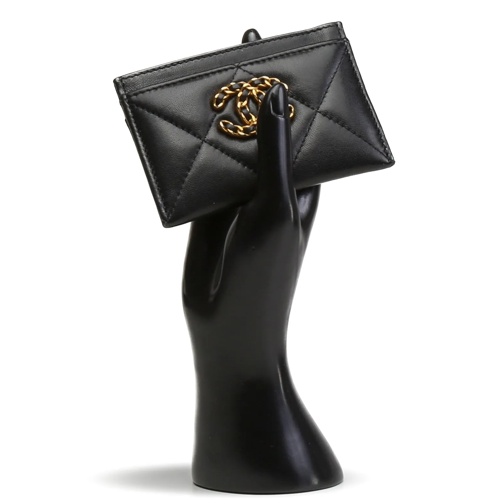 CHANEL 19 Card Case - Black