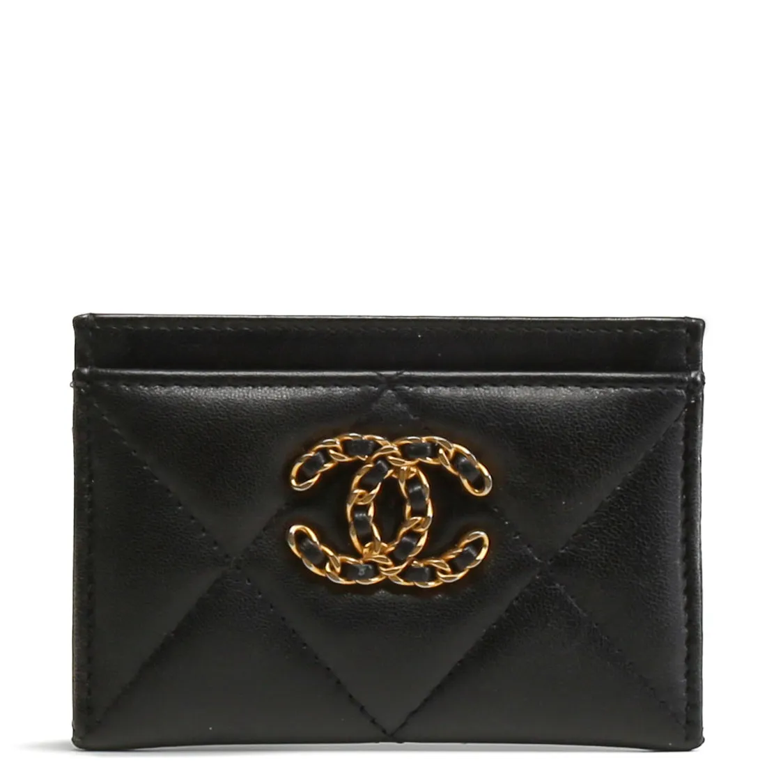 CHANEL 19 Card Case - Black