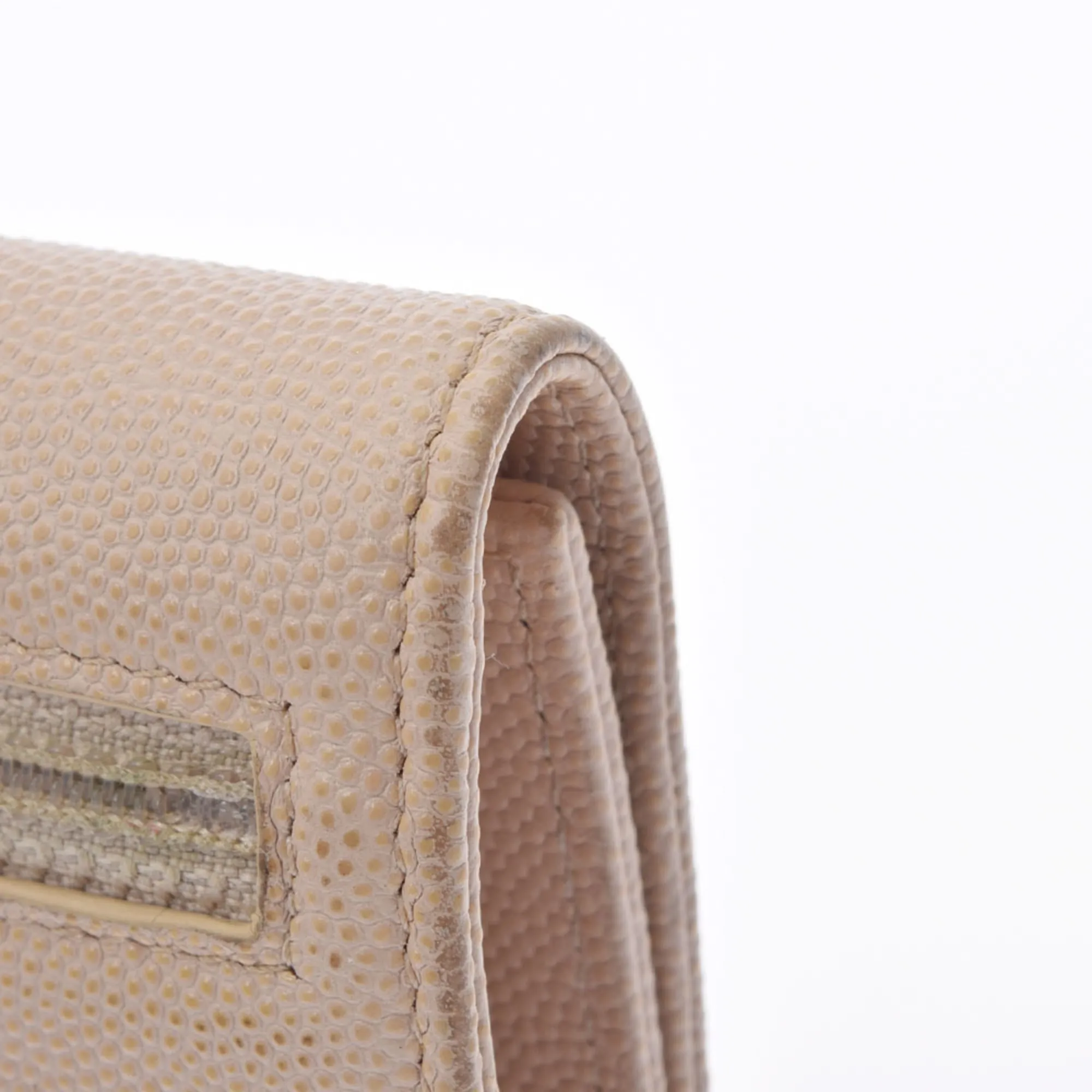 Chanel Beige Ladies Caviar Skin Trifold Wallet