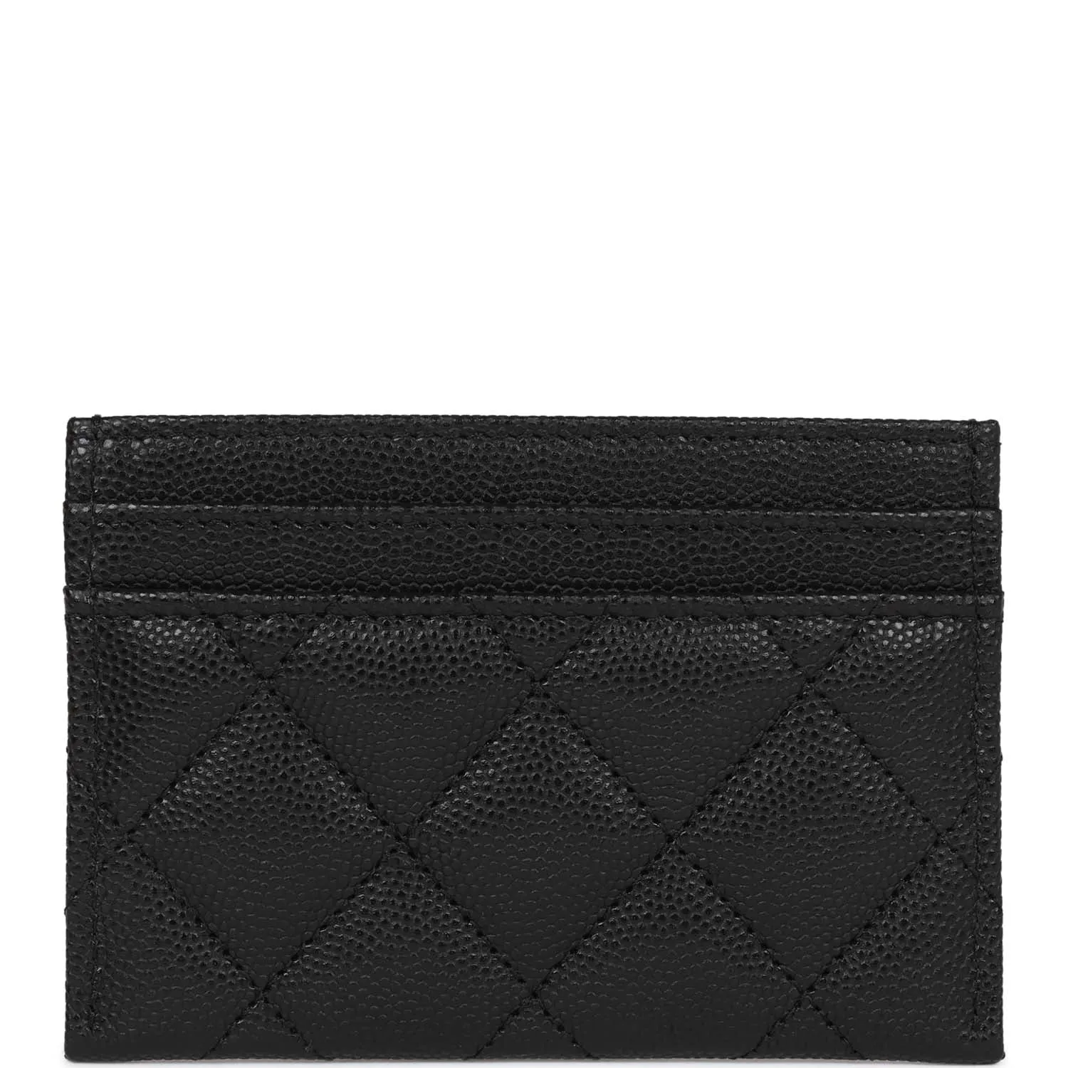 Chanel Card Holder Wallet Black Caviar Light Gold Hardware