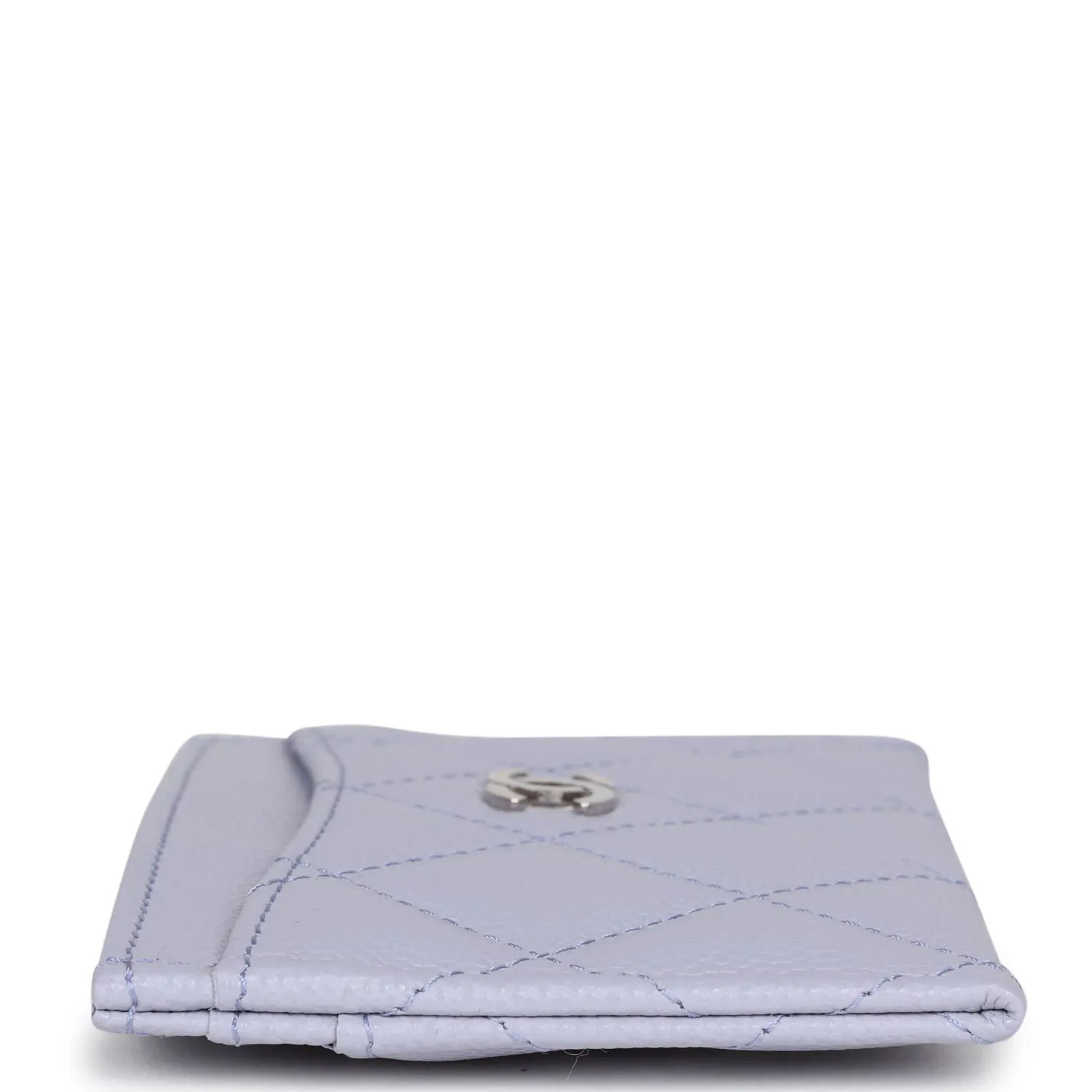 Chanel Card Holder Wallet Lilac Caviar Silver Hardware