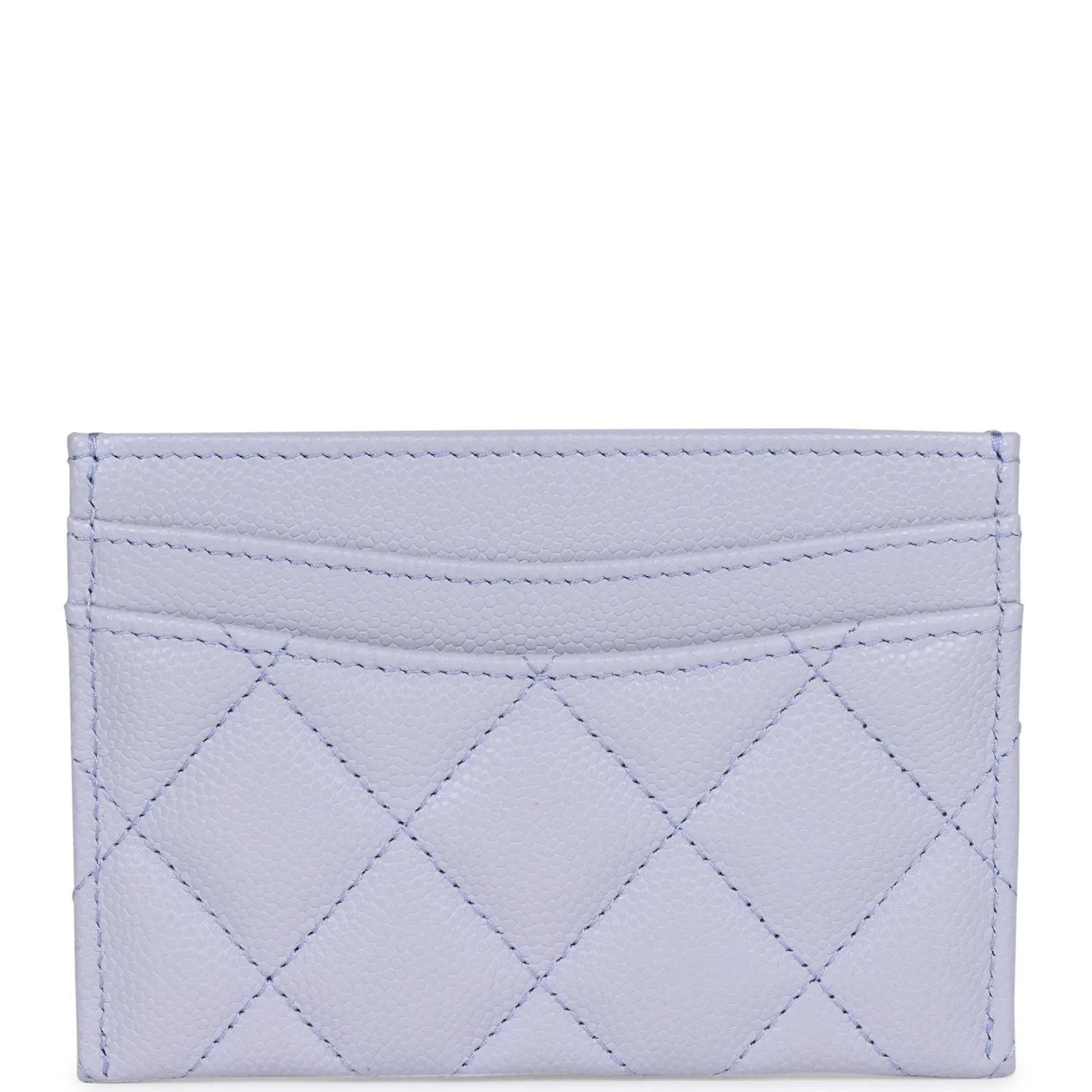 Chanel Card Holder Wallet Lilac Caviar Silver Hardware