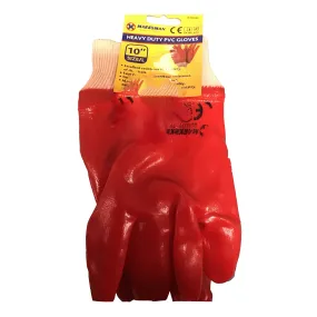 Marksman Heavy Duty PVC Gloves Knitted Cuff - Pack of 12