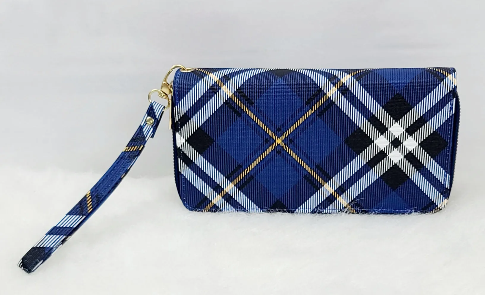 Stripy Tone Double Zipped Wallets