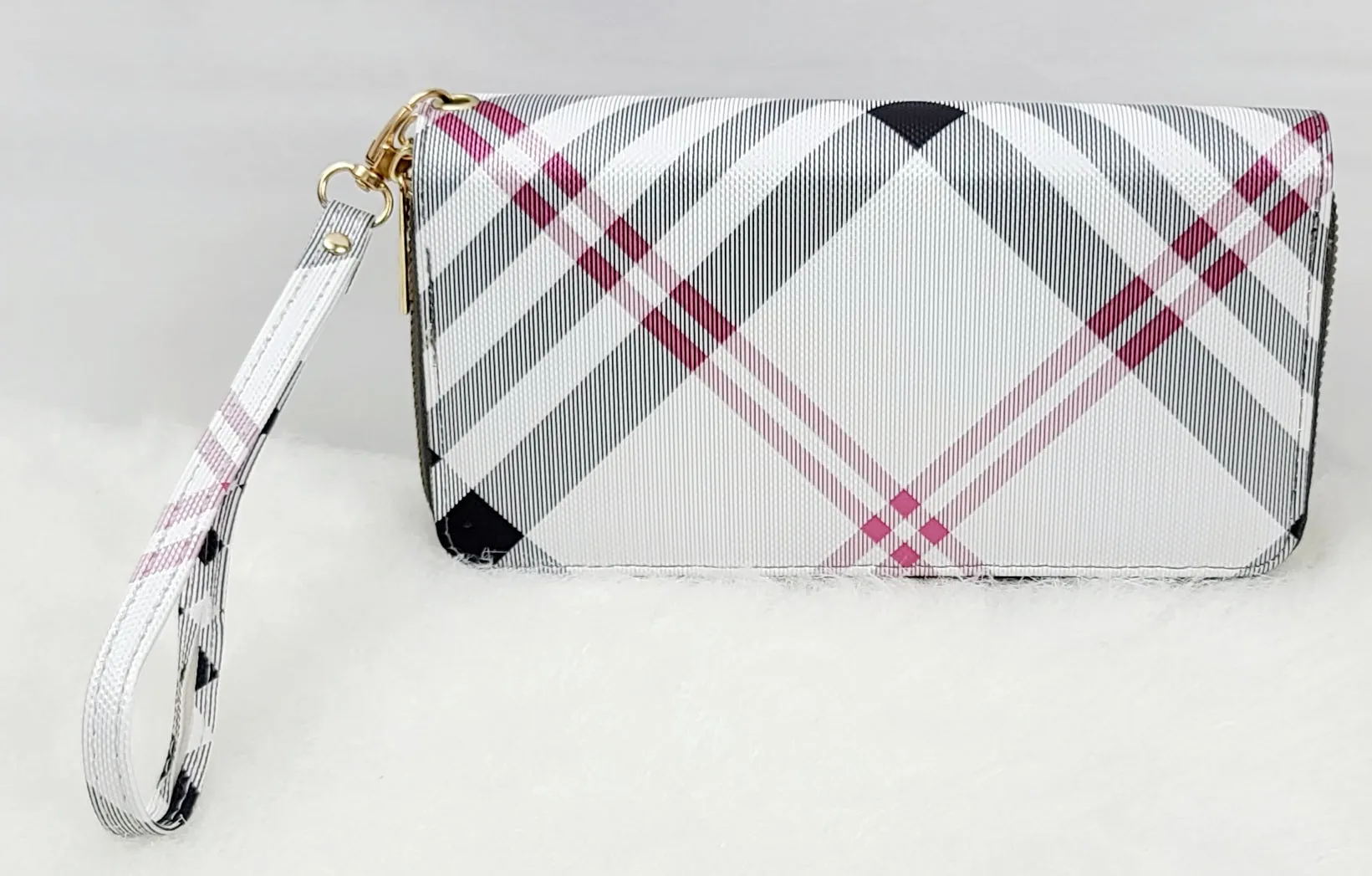 Stripy Tone Double Zipped Wallets