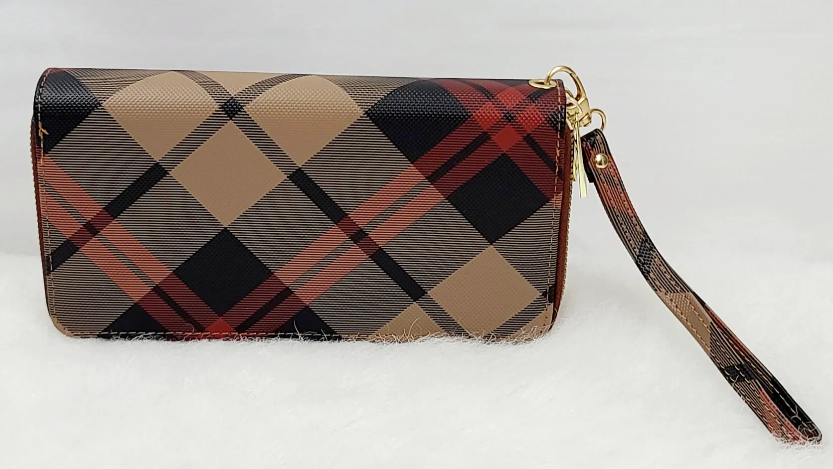 Stripy Tone Double Zipped Wallets