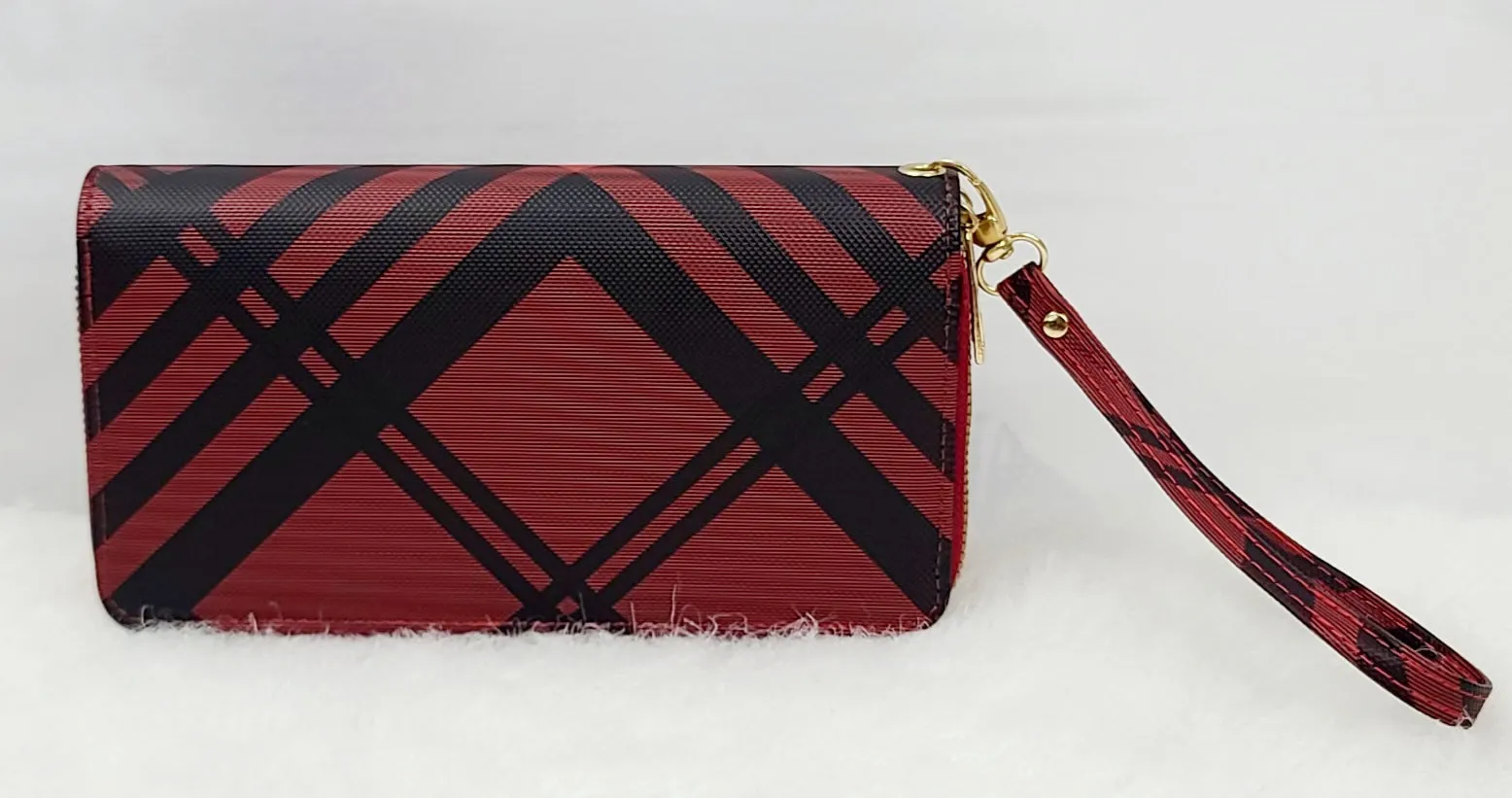 Stripy Tone Double Zipped Wallets
