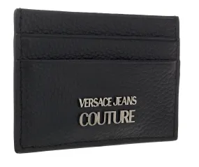 Versace Jeans Couture Black Signature Compact Wallet Cardholder